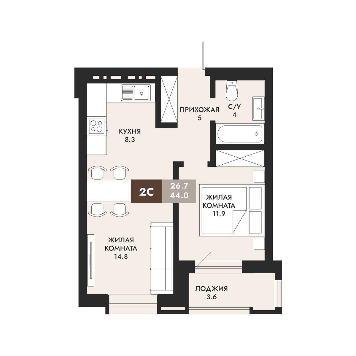 2-Комнатная